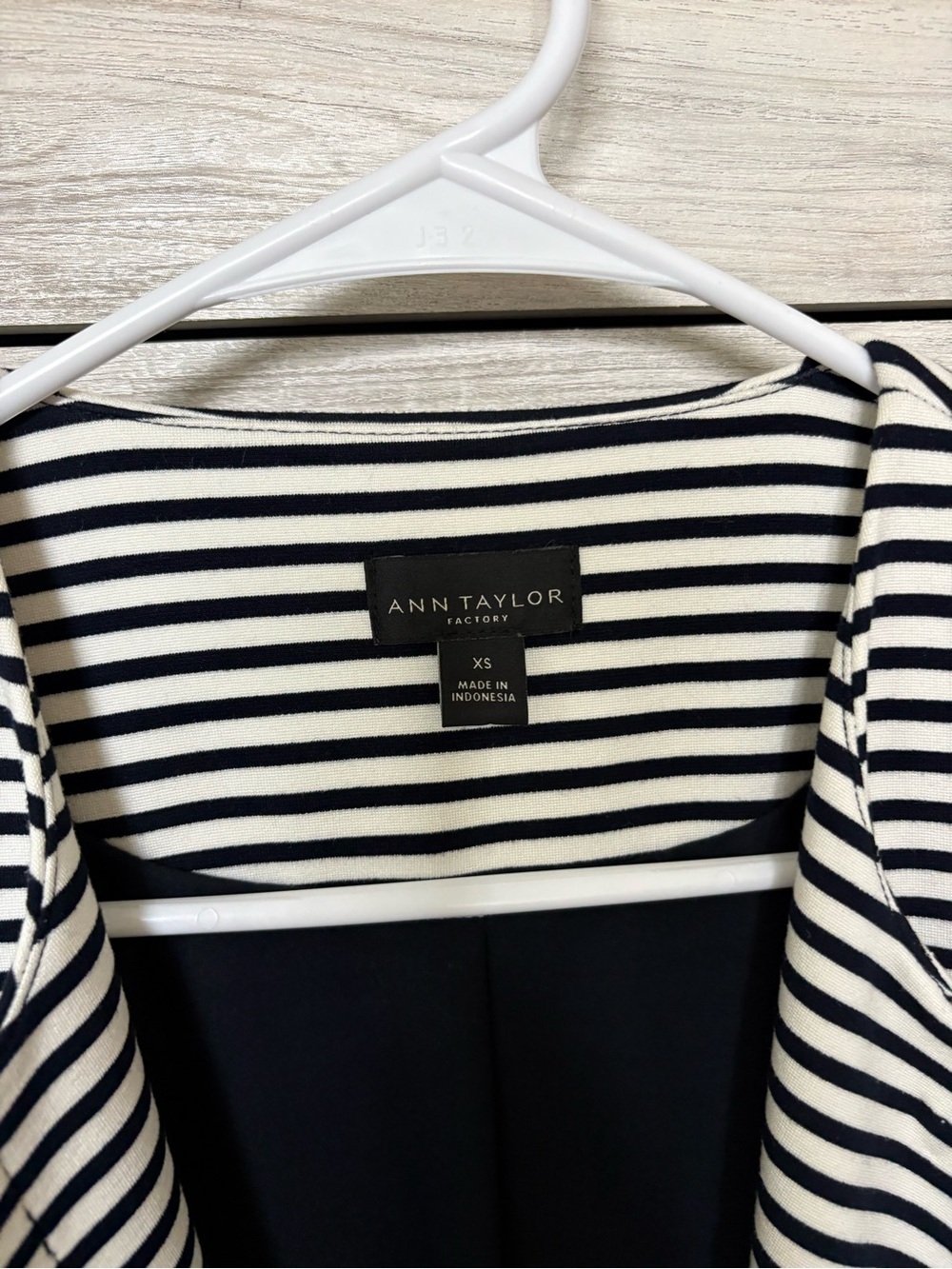 Ann Taylor Striped Peplum Blazer - Picture 4 of 4